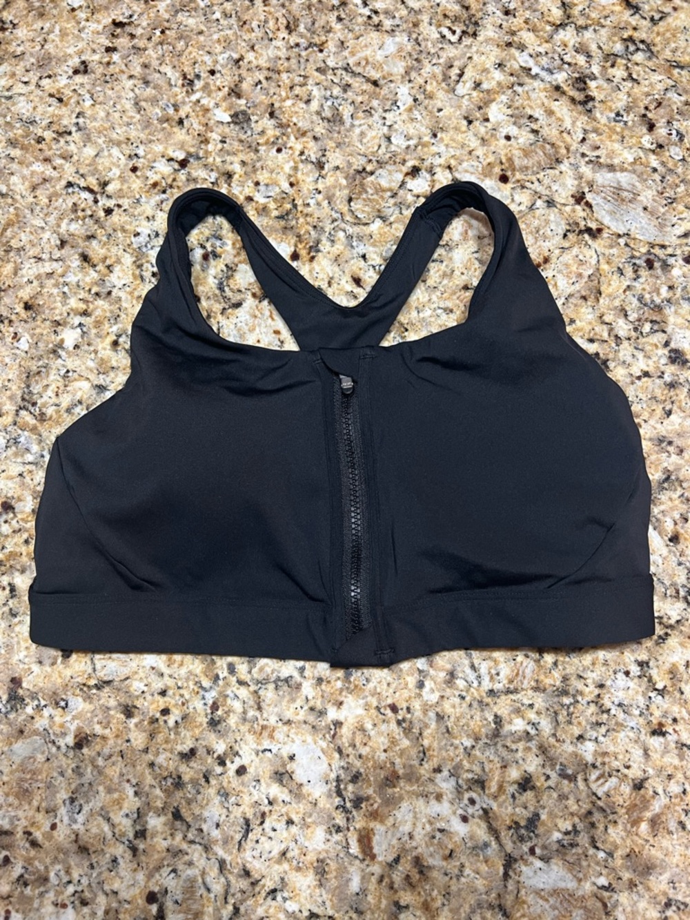 New - Athleta Ultimate Zip Front Sports Bra D-DD in Black | Size Large
